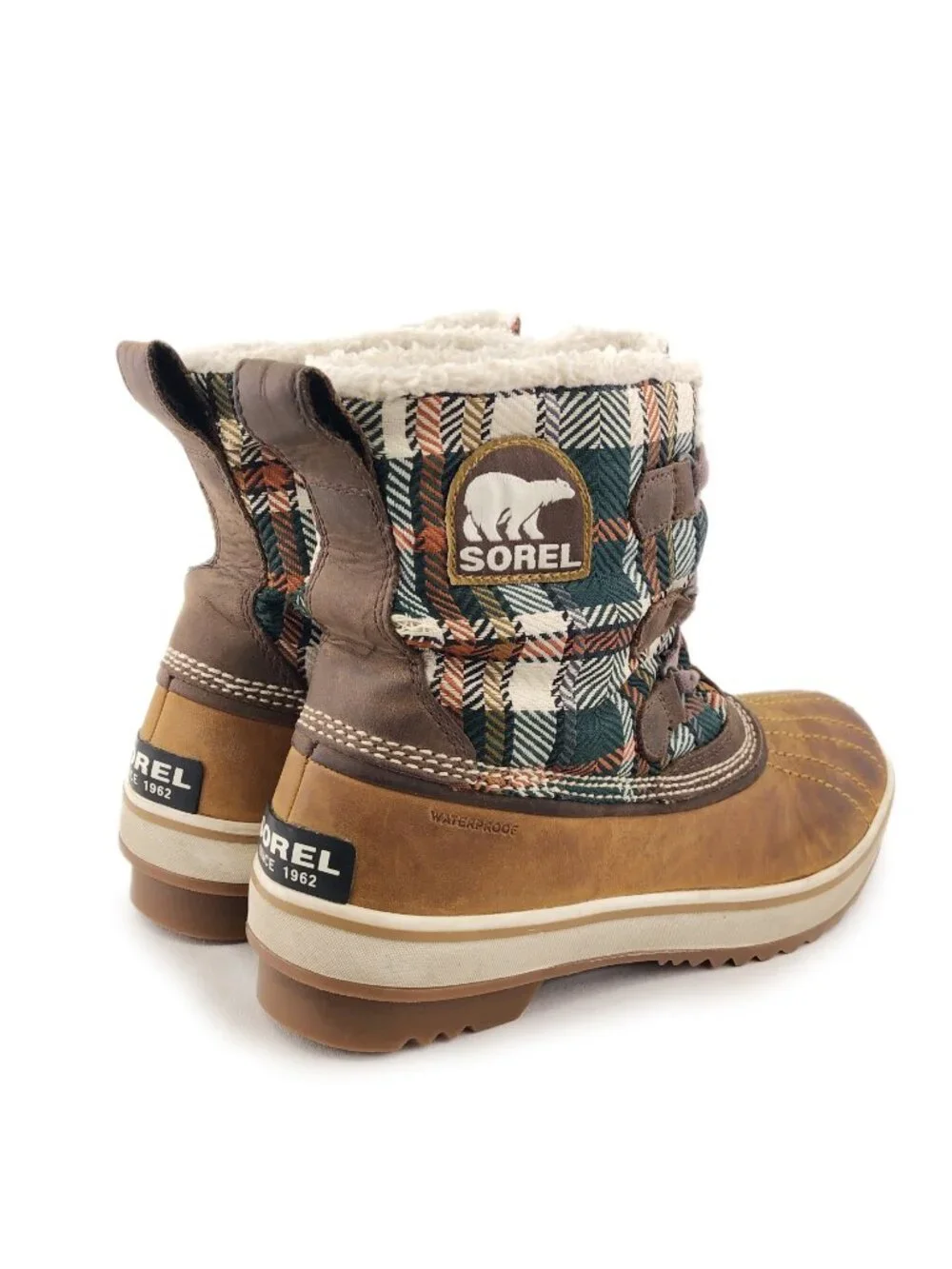 Sorel Tivoli Plaid Waterproof Winter Snow Boots 9